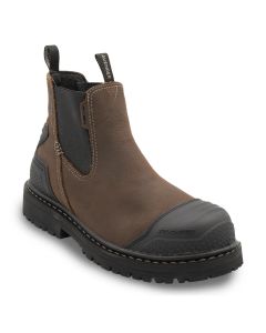 FSIA7385-7EE image(1) - Avenger Work Boots Hammer MAX Chelsea - Men's - CN|EH|PR|WP|HR|SR|SF|B&W - Brown - Size: 7 - EE - (Extra Wide)