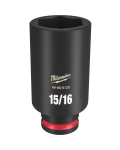 Milwaukee Tool SHOCKWAVE Impact Duty  3/8"Drive 15/16" Deep 6 Point Socket