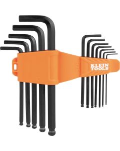 KLEBLS12 image(0) - Klein Tools L-Style Ball-End Hex Key Wrench Set, SAE, 12-Piece