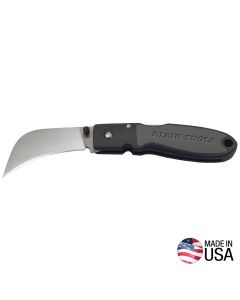 KLE44005 image(0) - Klein Tools Lockback Knife, 2-5/8-Inch Hawkbill Blade, Black Handle