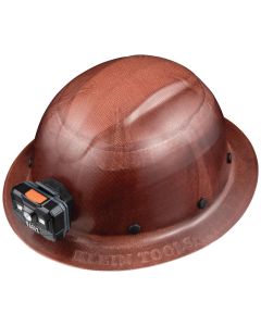 KLE60407T2RL image(0) - Klein Tools Class C Type 2 Hard Hat, Vented Full Brim with Chin Strap and Headlamp