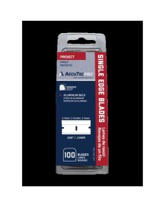 AccuTec Pro AccuTec Pro Single Edge Blade .009 1074 Alum Back 100SHL BL/CLM, CLM=CT, CA=DISP (25CT/DISP)