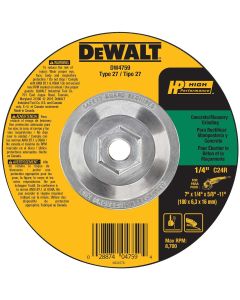 DWTDW4759 image(0) - DEWALT 7-Inch By 1/4-Inch By 5/8-Inch-11 Concrete/Masonry Grinding Wheel