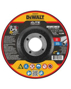 DEWALT ELITE SERIES 4-1/2 In x .045 in Ceramic Abrasive Chop / Cut-Off Blade with 7/8 in Arbor For Stainless & Mild Steel Cutting (1 Pack)