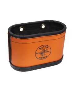 KLE5144BHHB image(0) - Klein Tools Hard-Body Bucket, 14-Pocket Oval Bucket, Orange/White