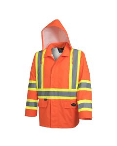 SRWV1081350U-XL image(1) - Pioneer Pioneer - Hi-Vis Safety Rainwear Jacket - Orange - Size XL