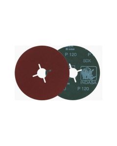 Indasa USA,Inc. 1000-24 Rhynofibre A Silver Resin Grinding Disc, 5 in Dia, P24 Grit, Plain