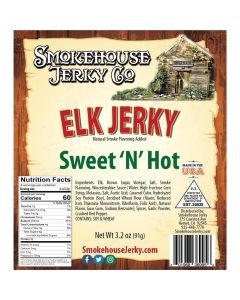 THS369958 image(0) - Tender Heifer Snack Co. Elk Sweet and Hot Exotic Jerky - 3.2 Ounce