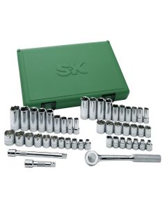 S K Hand Tools Tool Set 3/8 Drive 47 Pc. Met Sae 12 Pt.