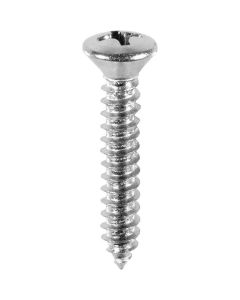 AVCAP2713 image(0) - AUVECO AP2713 Phillips Oval Head A/AB Point Tapping Screw, #8 Screw x 1 in L, Chrome