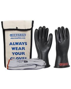 OBRGLVKT-BRC0-1110 image(0) - Oberon Glove Kit - Rubber Electrical - Class 0 - Length: 11" -  Rolled Cuff - Size: Large - 10