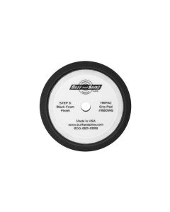 Buff And Shine 820WG Convoluted Face Buffing Grip Pad, 8 in Dia, 1-1/2 in THK, Hook and Loop Attachment, Black