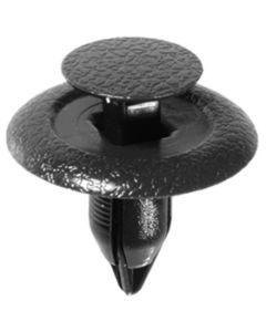 AUVECO 18206 Push-Type with Drive Pin Retainer, 18 mm Dia Head x 12 mm L Stem x 6 mm Hole, Nylon, Gray