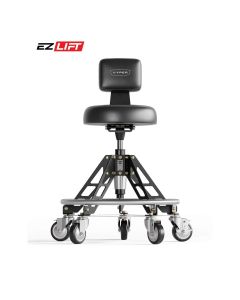 VYPESM-B-B-EZ image(1) - Vyper Industrial 400 lb Capacity Elevated Steel Max Ez-Lift Shop Chair - Black/Black