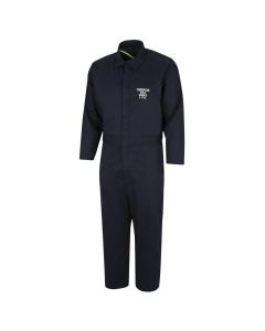 OBRBSA-CBX7NB-ES-RS image(0) - OBERON Coveralls - Arc Flash & Flame Resistant Basic - With Escape Strap - 8 Cal BSA - Color: Navy Blue - Size: Small