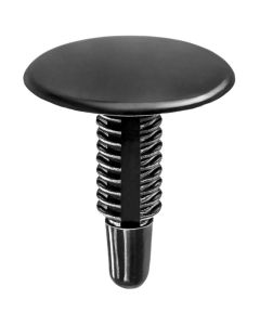 AUVECO 12909 Single Head Trim Panel Retainer, 1 in Dia Bottom Head, Nylon, Black