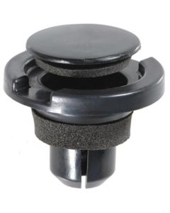 AVC21501 image(0) - AUVECO 21501 Push-Type with Drive Pin Rocker Molding Retainer, 25 mm Dia Head x 12 mm L Stem, Nylon, Black