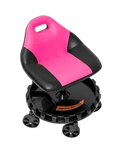 TRX2-706 image(1) - Traxion 2-706  ProGear Mobile Rolling Gear Race Seat with Tray and Five All Terrain Casters - Pink