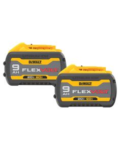DWTDCB609-2 image(0) - DeWalt 20V/60V MAX* FLEXVOLT 9Ah Battery (2 pk)