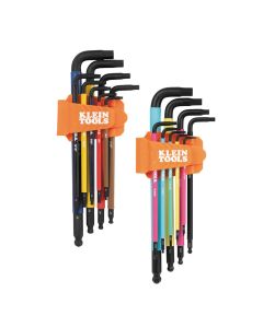KLEBLS18 image(0) - Klein Tools Color Coded Hex Key Set, SAE and Metric, 18-Piece