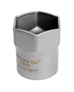 WLMW83243 image(2) - Wilmar Corp. / Performance Tool 1/2 Drive Lock Nut Socket 2-1/2"