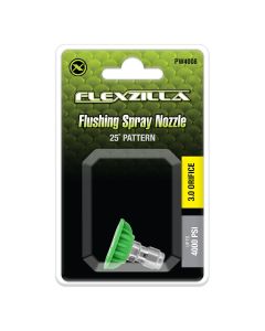 LEGPW4008 image(1) - Flexzilla Quick-Connect Flushing Spray Nozzle, 1/4", 25&deg;, Green, Stainless Steel/Plastic