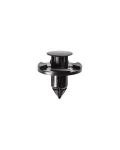AUVECO 19274 Push-Type with Drive Pin Retainer, 20 mm Dia Head x 9 mm L Stem x 8 mm Hole, Nylon, Black