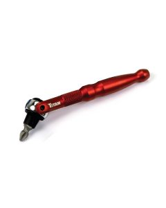 TIT11321 image(1) - Titan 1/4 in.  Drive Aluminum Swivel Head Micro Bit Driver