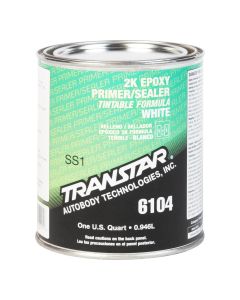 TRP6104 image(0) - Transtar Autobody Products 6104 - 2K Epoxy Primer Sealer/Groundcoat - 1 qt Can - White - 520 sq-ft/ Gallon at 1 mil Coverage