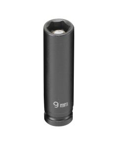 GRE909MDG image(0) - Grey Pneumatic 1/4" Drive x 9mm Magnetic Deep Socket