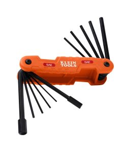 Klein Tools Compact Folding Hex Key Kit, SAE and Metric