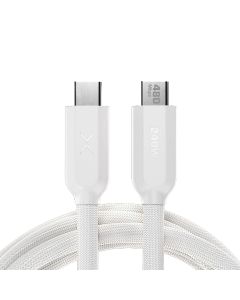 NOCXC2W image(0) - NOCO Company XGrid XC2: 240W USB-C to USB-C Cable with E-Marker Chip - 6-Foot - White