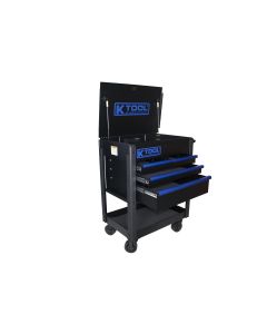 KTI75152 image(1) - K Tool International Service Cart 35 Inch Premium 4 Drawer 500 Pound (Matte Black/Blue)