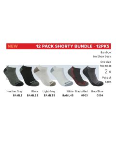 RDBRDB12PKS image(0) - Redback Boots USA 12 pair Variety Shorty Sock Bundle