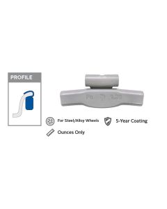 PWWT300Z image(0) - Wegmann Automotive 3 oz Zinc Coated Clip-on TZ Gray Series Wheel Weight (Box of 25)
