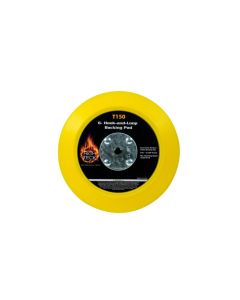 High Teck Products T150 Backing Pad, 6 in Dia, 10000 rpm, Medium Density, Hook and Loop, Polyurethane Foam