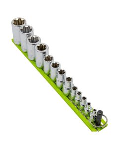VIM Tools Elite 13 Piece TORX Plus Socket Set, Ep4 Thru Ep24, Package On A Black Magrail