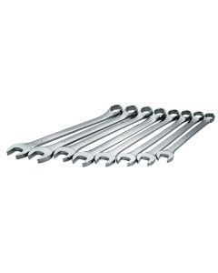 S K Hand Tools WRENCH SET COMBINATION 8 PC SAE LONG HI POLISH