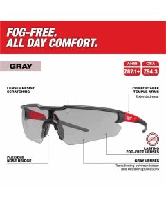 MLW48-73-2107 image(1) - Milwaukee Tool Safety Glasses - Gray Fog-Free Lenses