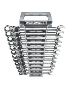 KDT85698 image(1) - GearWrench 12 Piece 72-Tooth 12 Point XL Locking Flex Head Ratcheting Combination Metric Wrench Set