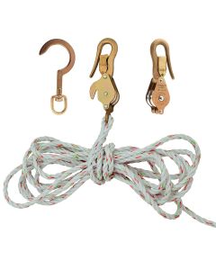 Klein Tools Block and Tackle, Spliced to H268, Block H267, Swivel Anchor Hook 259