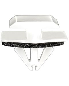 AUVECO 21198 Door Cladding Molding Clip, (15 x 20 mm Top x 20 x 24 mm Bottom) Head, Nylon, White