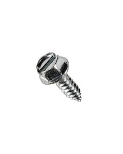 AVC11369 image(0) - AUVECO 11369 Slotted Hex Washer Head A/AB Point License Plate Screw, #14 Screw x 3/4 in L, Zinc