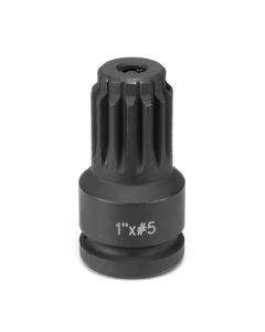 Grey Pneumatic 1IN F x #5 Spline M Adapter w/ Lock Button