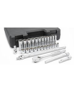 KDT80692 image(0) - GearWrench 29 Piece 3/8 Inch Drive 12 Point Standard & Deep Metric Mechanics Tool Set