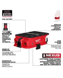 MLW0926-20 image(1) - Milwaukee Tool M18 FUEL NEXUS Dual Battery Wet/Dry Vacuum Motor Head With PACKOUT Compatibility and VACLINK