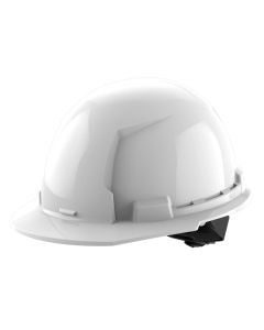 MLW48-73-1100 image(1) - Milwaukee Tool BOLT White Front Brim Hard Hat w/4pt Ratcheting Suspension (USA) - Type 1, Class E