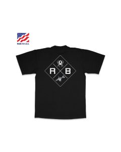 Redback Boots USA Birdie Tee Black Short Sleeve Med