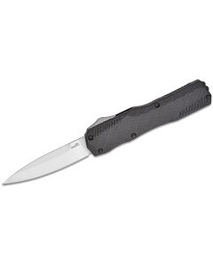 KER9000CF image(1) - Kershaw Livewire Out-The-Front Automatic OTF internal Lock Spear Point Blade EDC Folding Knife - Carbon Fiber Black - $1000 Min Vendor Direct Auto Knives Only. Cannot Ship to CA, CT, DE, MN. Contact Sales Rep
