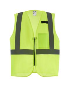 MLW48-73-2252 image(0) - Milwaukee Tool Class 2 High Visibility Yellow Mesh One Pocket Safety Vest - L/XL (ANSI/CSA)